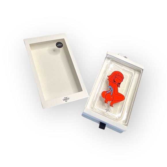 new Valfre ☻︎ Lucy Cherry Bottom ☻ iPhone 6+ 7+ 8+ Clear Case ☻ Artist Drawn - Picture 5 of 15